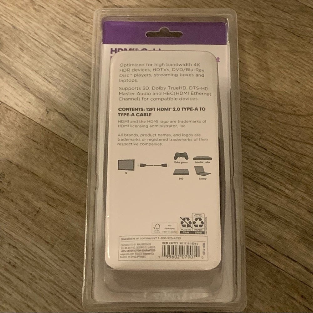 Infinitive HDMI Cable High Speed w/ Ethernet 12 Foot NIB NEW NWT
Smoke Free Home - Picture 4 of 10